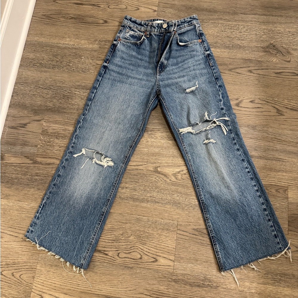 Zara Distressed Blue Women's Jeans